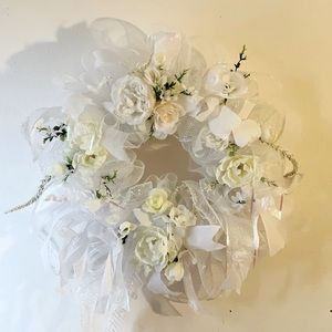 Wedding decor white wreath